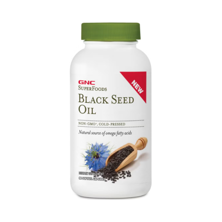 Imunitate - Gnc Superfoods Black Seed Oil, Ulei Cu Thymoquinone Din Seminte De Chimen Negru, Cu Efect Antiinflamator, 90 Capsule