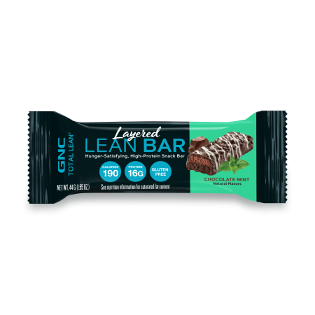 Suplimente alimentare - Gnc Total Lean Layered Lean Bar, Baton Proteic Cu Aroma De Ciocolata Si Menta, 44 G