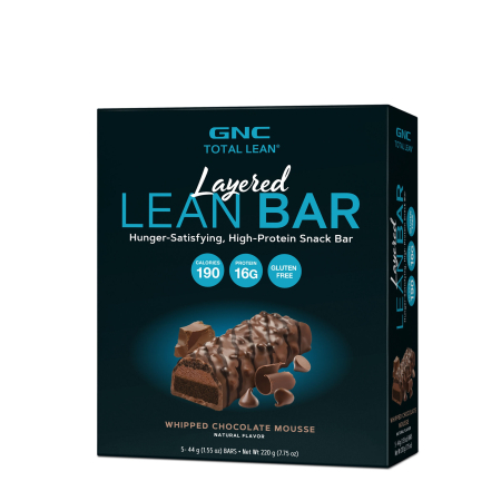 Suplimente alimentare - Gnc Total Lean Layered Lean Bar, Baton Proteic Cu Aroma De Mousse De Ciocolata, 44g