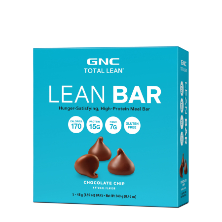 Suplimente alimentare - Gnc Total Lean Lean Bar, Baton Proteic, Cu Aroma De Fulgi De Ciocolata, 48 G