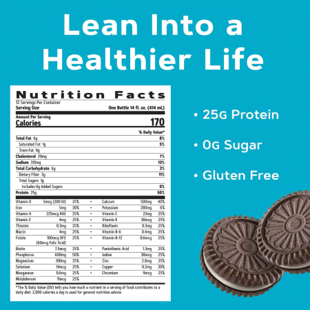 Gnc Total Lean Lean Shake 25 Cu Aroma De Biscuiti Cu Crema, 414 Ml [9]
