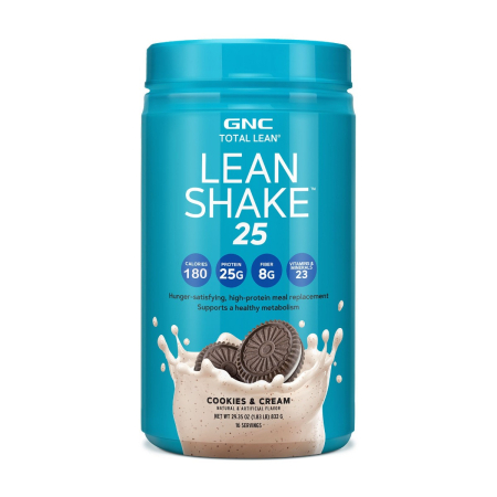 Suplimente alimentare - Gnc Total Lean Lean Shake 25, Shake Proteic, Cu Aroma De Biscuiti Si Frisca, 832 G