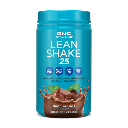 Suplimente alimentare - Gnc Total Lean Lean Shake 25, Shake Proteic Cu Aroma De Ciocolata Si Menta, 848 G