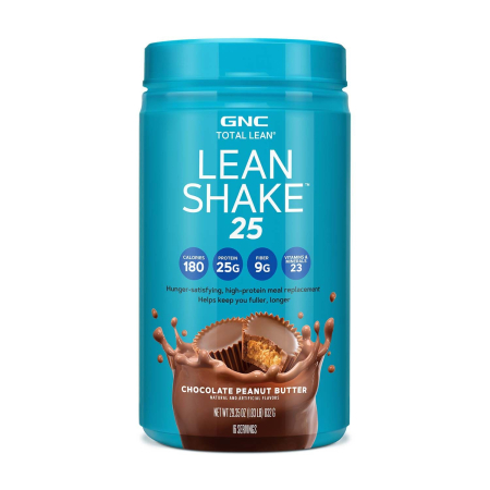 Suplimente alimentare - Gnc Total Lean Lean Shake 25, Shake Proteic, Cu Aroma De Ciocolata Si Unt De Arahide , 832 G   