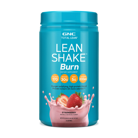 Suplimente alimentare - Gnc Total Lean Lean Shake Burn, Proteina Cu Amestec Termogenic, Cu Aroma De Capsuni, 747.36 G                 