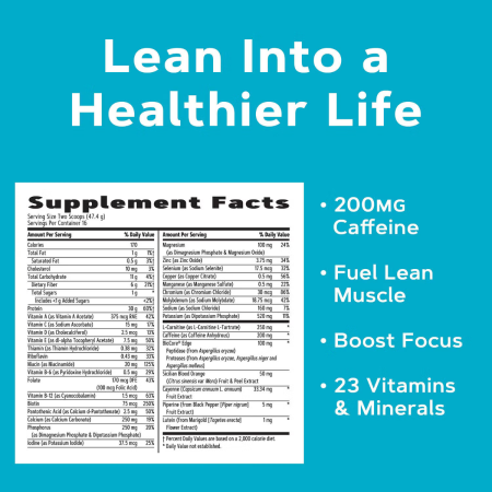 Gnc Total Lean Lean Shake Energy, Shake Proteic Cu Aroma De Ciocolata, 758.4 G [6]
