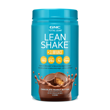 Suplimente alimentare - Gnc Total Lean Lean Shake + Slimvance, Shake Proteic Cu Slimvance, Cu Aroma De Ciocolata Si Unt De Arahide, 1060 G                       