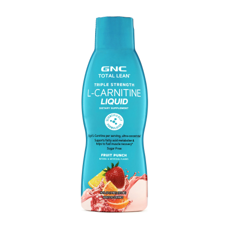 Suplimente alimentare - Gnc Total Lean Triple Strength L-carnitine Liquid, L-carnitina Lichida, Cu Aroma De Punch De Fructe, 473 Ml