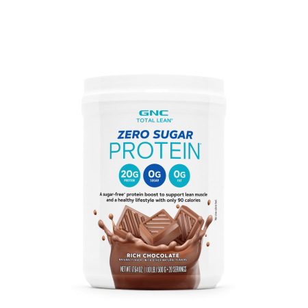 Suplimente alimentare - Gnc Total Lean Zero Sugar, Proteina Fara Zahar Cu Aroma De Ciocolata, 500 G