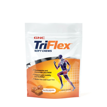 Afectiuni Frecvente - Gnc Triflex Soft Chews, Caramele Cu Aroma De Caramel Sarat, 60 Caramele