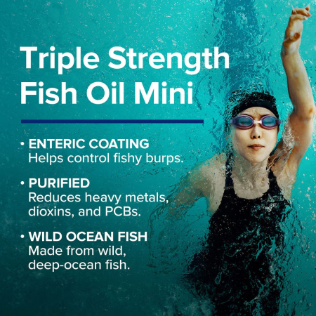 Gnc Triple Strength Fish Oil Mini, Ulei De Peste, 120 Cps [5]