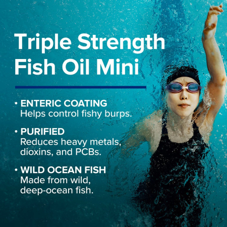 Gnc Triple Strength Fish Oil Mini, Ulei De Peste Mini Capsule, 240 Cps [5]