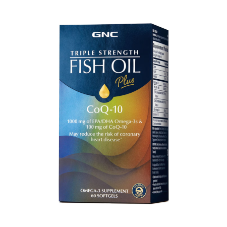 Afectiuni Frecvente - Gnc Triple Strength Fish Oil Plus Coq-10, Ulei De Peste Plus Coenzima Q-10,  60 Cps