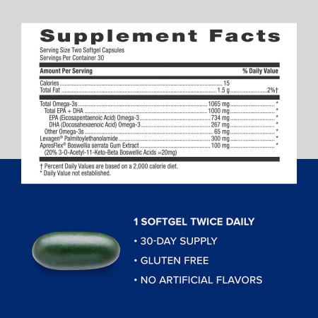 Gnc Triple Strength Fish Oil Plus Joint, Ulei De Peste Cu Suport Pentru Articulatii, 60 Cps [8]