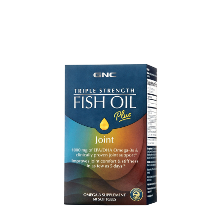 Suplimente alimentare - Gnc Triple Strength Fish Oil Plus Joint, Ulei De Peste Cu Suport Pentru Articulatii, 60 Cps