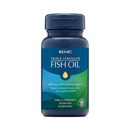Afectiuni Frecvente - Gnc Triple Strength Fish Oil, Ulei De Peste, 1000 Mg Omega-3 Epa Si Dha, 30 Cps