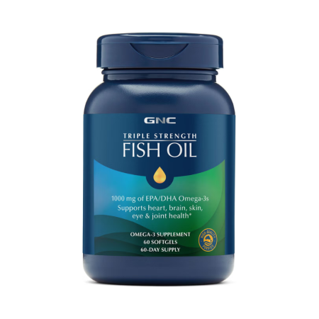 Afectiuni Frecvente - Gnc Triple Strength Fish Oil, Ulei De Peste 1000 Mg Omega 3 Epa Si Dha, 60 Cps