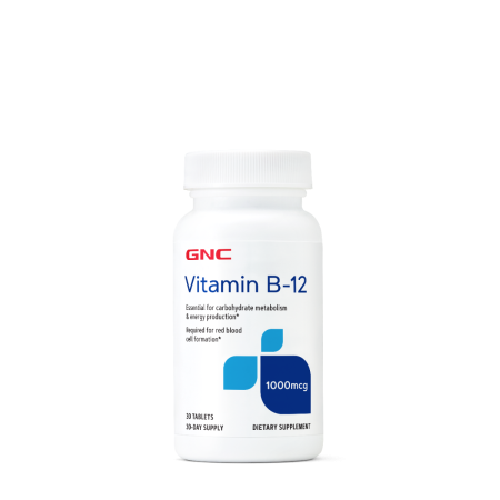 Suplimente alimentare - Gnc Vitamin B-12 1000 Mcg, Vitamina B-12, 30 Tb