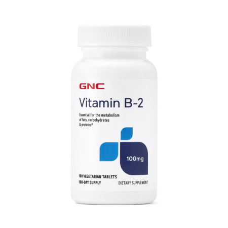 Afectiuni Frecvente - Gnc Vitamin B-2 100 Mg, Vitamina B-2, Suport Pentru Energie Si Sistemul Nervos, 100 Tb