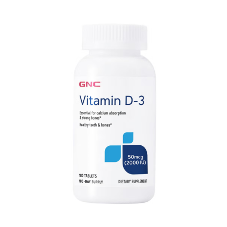 Afectiuni Frecvente - Gnc Vitamin D-3 2000 Iu, Vitamina D-3 - 50 Mcg (2000 Ui) Naturala 100% Din Lanolina, 180 Tb