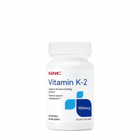 Capsule/comprimate/siropuri - Gnc Vitamin K-2 100 Mcg, Vitamina K 2, 60 Cps