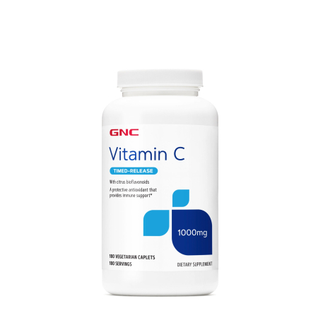 Suplimente alimentare - Gnc Vitamina C 1000 Mg Cu Bioflavonoide Si Eliberare Prelungita, 180 Tb