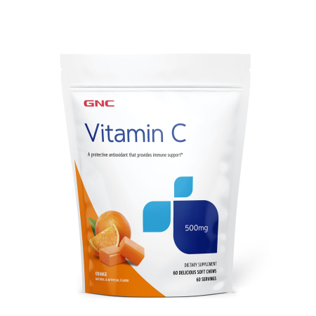 Afectiuni Frecvente - Gnc Vitamina C 500 Mg Masticabila, 60 Caramele