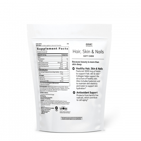 Gnc Women’s Hair, Skin & Nails Formula, Formula Pentru Par, Piele Si Unghii, Caramele Cu Aroma De Fructe De Padure, 60 Caramele [1]