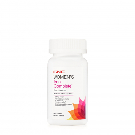 Capsule/comprimate/siropuri - Gnc Women’s Iron Complete, Formula Cu Fier Pentru Femei, 60 Tb