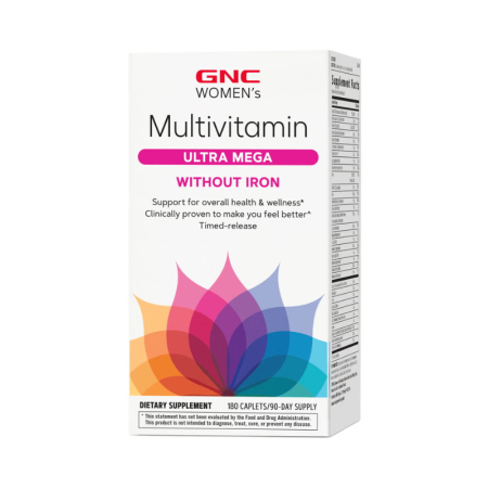 Afectiuni Frecvente - Gnc Women's Multivitamin Ultra Mega Without Iron, Complex De Multivitamine Pentru Femei Fara Fier, 180 Tb
