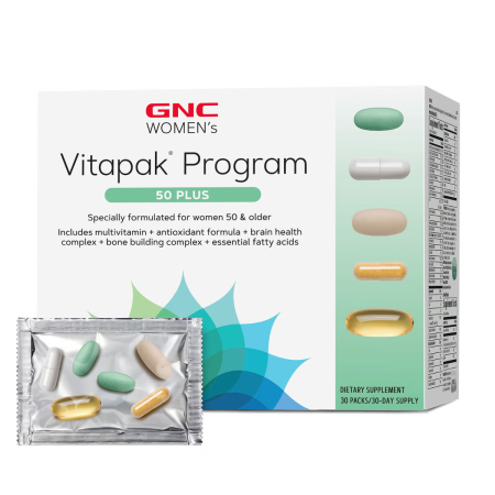 Suplimente alimentare - Gnc Women's Vitapak Program 50 Plus, Complex De Multivitamine Pentru Femei 50 Plus, 30 Pachete
