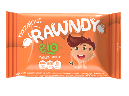Alimente eco & bio - Gustări Organice Pentru Copii - Rawndy cu alune, 100% natural, fără gluten, bio, bogat în fibre, fara zahar adaugat