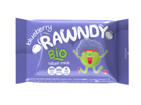 Alimente eco & bio - Gustări Organice Pentru Copii - Rawndy cu coacaze, 100% natural, fără gluten, bio, bogat în fibre, fara zahar adaugat