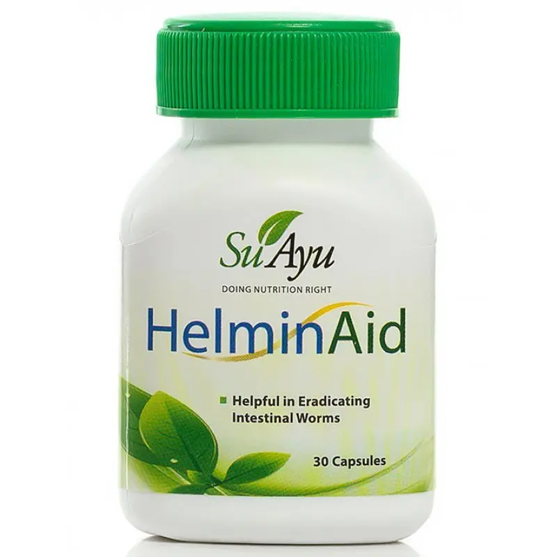 Deparazitare adulti/copii - HelminAid – Paraziti interni 30 capsule x 490mg