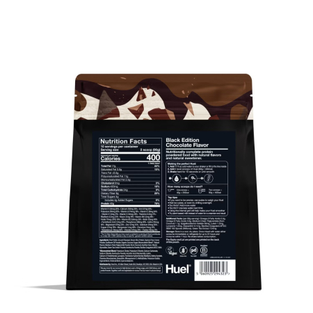 Huel Black Edition, High-protein Meal Powder, Masa Completa Bogata In Proteine 100% Vegana, Cu Aroma De Ciocolata, 900 G  [1]