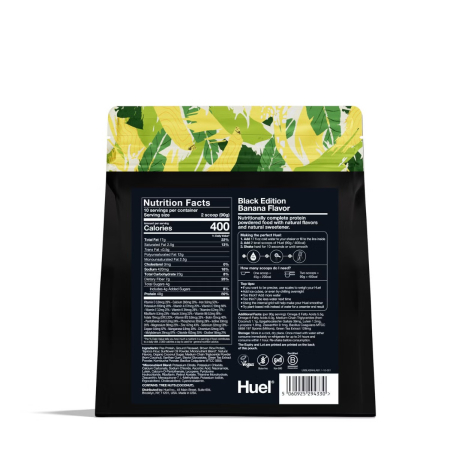 Huel Black Edition, High-protein Meal Powder, Masa Completa Bogata In Proteine 100% Vegana, Cu Aroma Naturala De Banane, 900g [1]