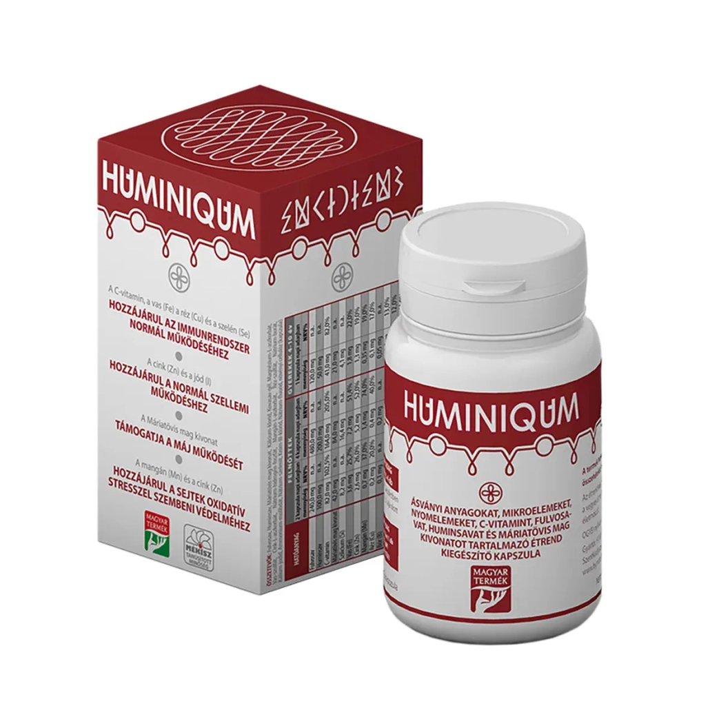 Huminiqum – minerale, lapte ciulin, ac fulvic, ac humic * 120 capsule, Hymato