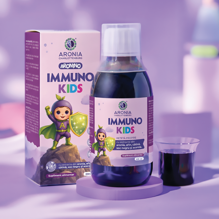Immuno Kids 200ml - o formula unica din 5 superfructe minune pentru sustinerea imunitatii celor mici [1]
