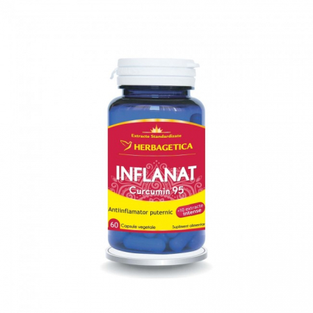 Capsule/comprimate/siropuri - Inflanat Curcumin95 ( sustine sistemul respirator, calmeaza durerea ) * 60 CPS