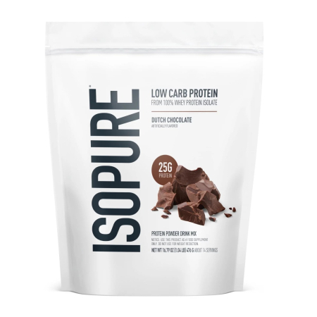 Suplimente alimentare - Isopure Low Carb Protein Powder, Proteina Izolata Din Zer, Cu Aroma De Ciocolata, 454 G 