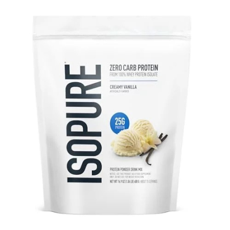 Suplimente alimentare - Isopure Zero Carb, Proteina Izolata Din Zer Fara Carbohidrati, Cu Aroma De Vanilie, 454 G 