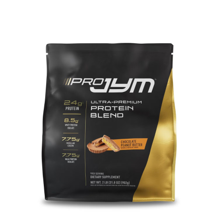Suplimente alimentare - Jym Pro Jym Ultra-premium Protein Blend, Mix De Proteina Premium Cu Aroma De Ciocolata Si Unt De Arahide, 902 G
