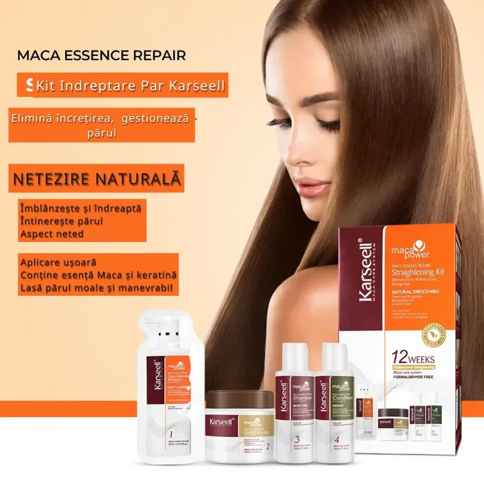 Kit Indreptare Par Karseell cu Maca, Efect Profesional 12 Saptamani, fara formaldehida, par neted si stralucitor [3]
