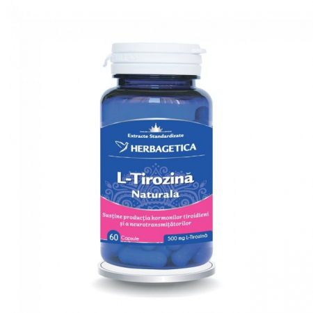 Capsule/comprimate/siropuri - L-tirozina Naturala ( Stimuleaza productia hormonilor tiroidieni ) * 60 cps