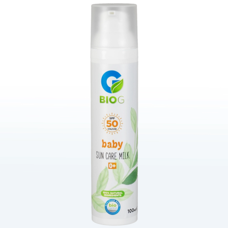 Cosmetice - Lapte Protecție Solară Natural Bebeluși BIO G BABY SPF 50, 100 ml - Protecție UVA/UVB pentru Piele Delicată