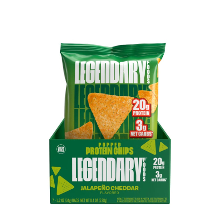 Legendary Foods Popped Protein Chips Jalapeno Cheddar, Chipsuri Proteice Cu Gust Intens De Jalapeno Si Cheddar, 34 G [1]
