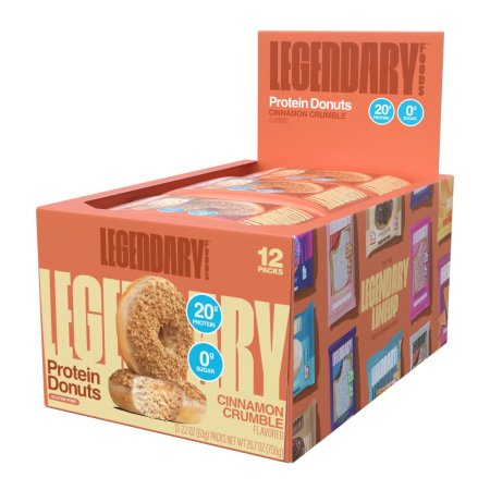 Legendary Foods Protein Donut With Cinnamon Crumble Flavor, Gogoasa Proteica Cu Aroma De Topping Crocant Cu Scortisoara, 63 G [3]