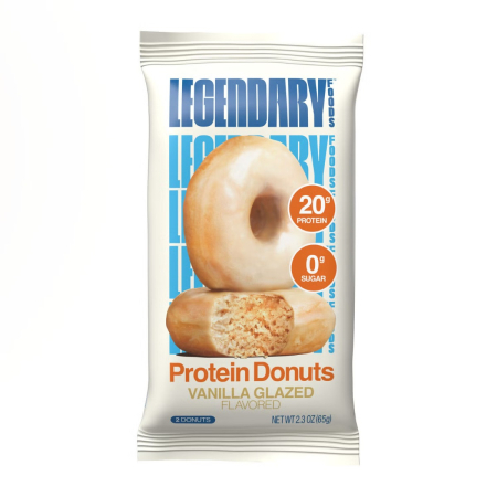 Suplimente alimentare - Legendary Foods Protein Donut With Vanilla Glazed, Gogoasa Proteica Cu Glazura De Vanilie, 65 G