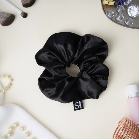 Cosmetice - LILU Sister Young – Elastic de păr tip scrunchie mare, din satin de poliester