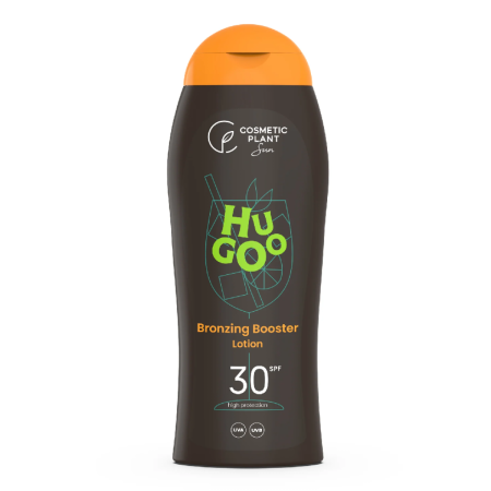 Cosmetice - Loțiune de corp pentru bronzare accelerată Hugoo, 200 ml, Cosmetic Plant - bronz intens, uniform și hidratare